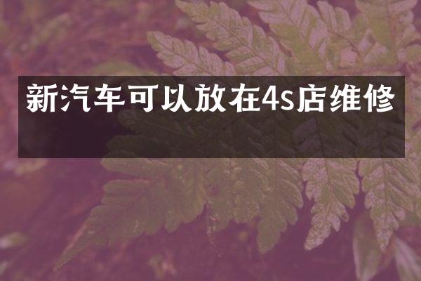 新汽车可以放在4s店维修吗