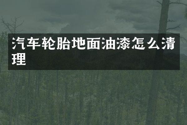 汽车轮胎地面油漆怎么清理