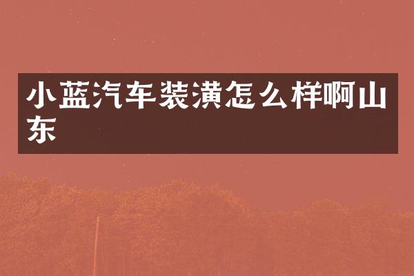 小蓝汽车装潢怎么样啊山东