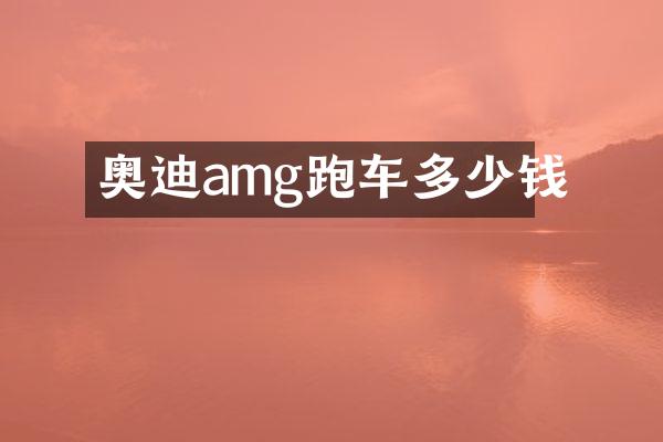 奥迪amg跑车多少钱