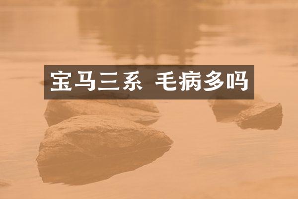 宝马三系 毛病多吗