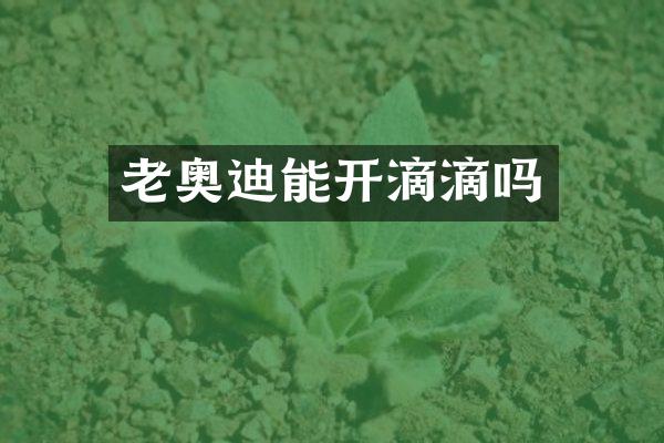 老奥迪能开滴滴吗