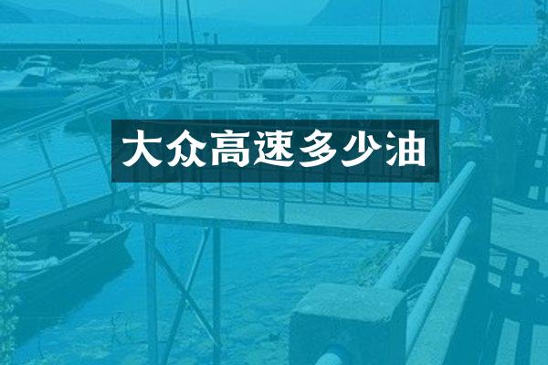 大众高速多少油