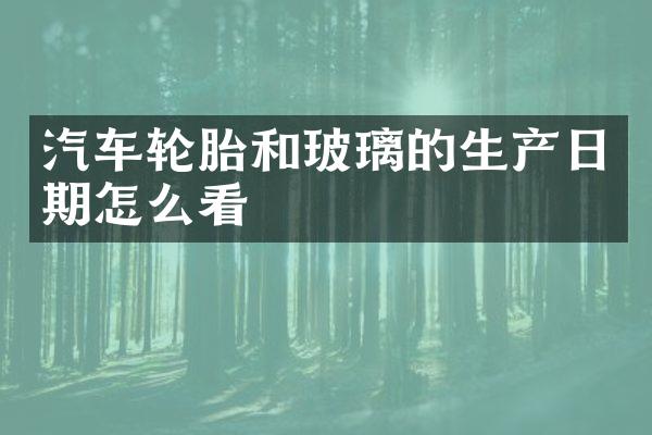 汽车轮胎和玻璃的生产日期怎么看