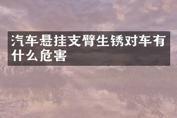 汽车悬挂支臂生锈对车有什么危害