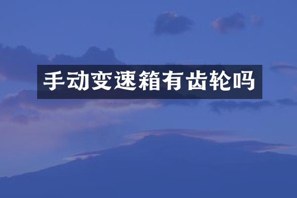 手动变速箱有齿轮吗