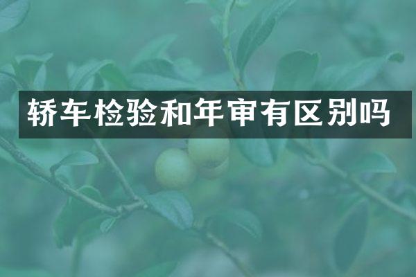 轿车检验和年审有区别吗