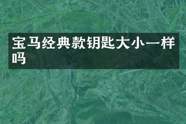宝马经典款钥匙大小一样吗