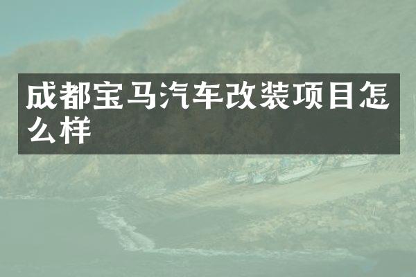 成都宝马汽车改装项目怎么样