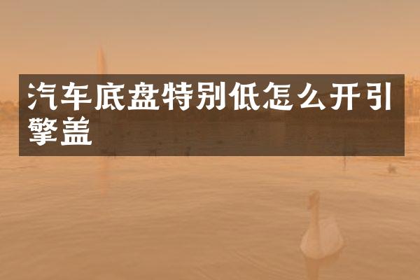 汽车底盘特别低怎么开引擎盖