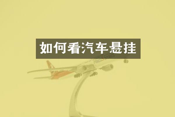如何看汽车悬挂