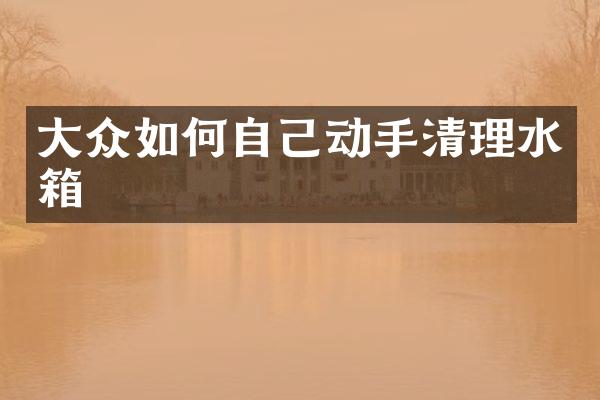 大众如何自己动手清理水箱