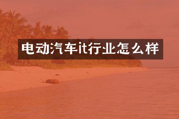 电动汽车it行业怎么样