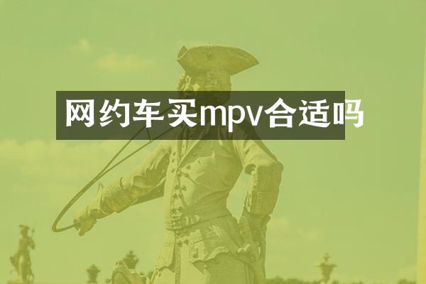 网约车买mpv合适吗