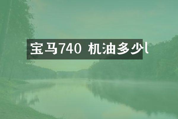 宝马740 机油多少l