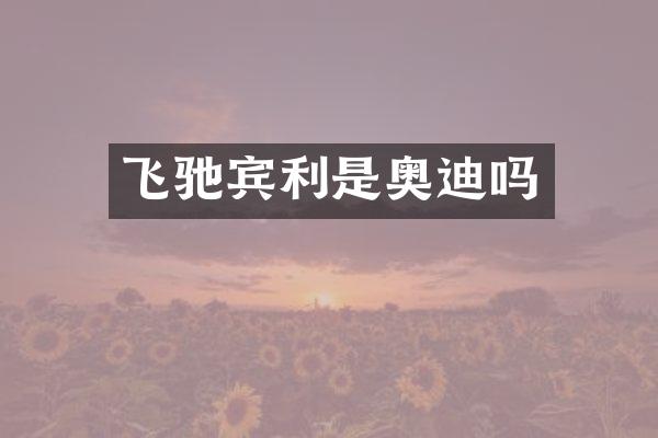 飞驰宾利是奥迪吗