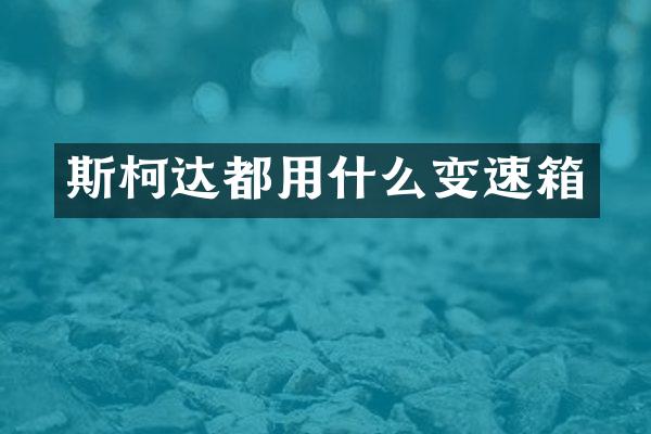 斯柯达都用什么变速箱