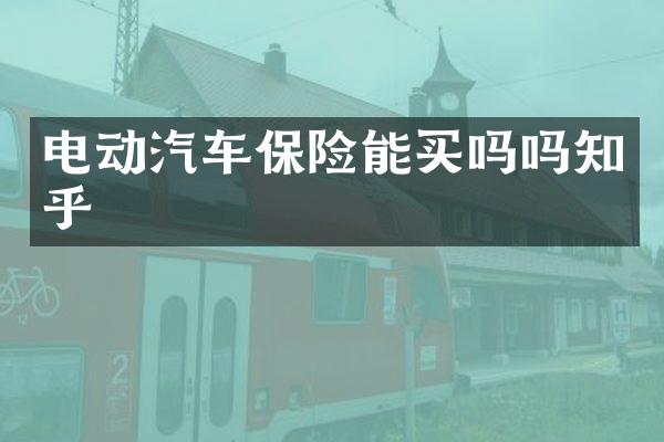 电动汽车保险能买吗吗知乎
