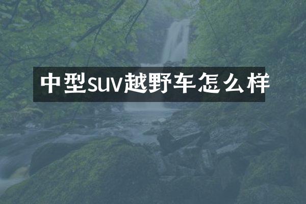 中型suv越野车怎么样