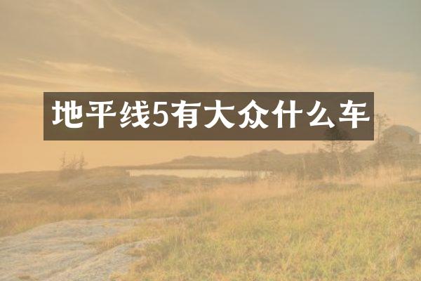 地平线5有大众什么车