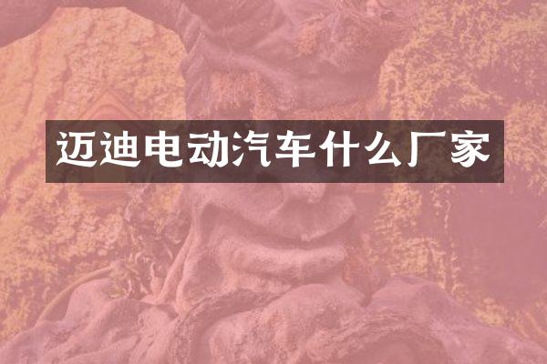 迈迪电动汽车什么厂家