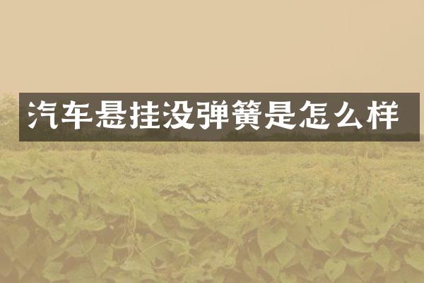 汽车悬挂没弹簧是怎么样