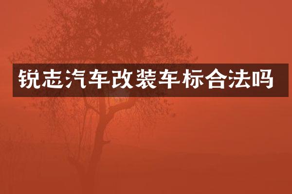 锐志汽车改装车标合法吗