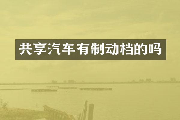 共享汽车有制动档的吗