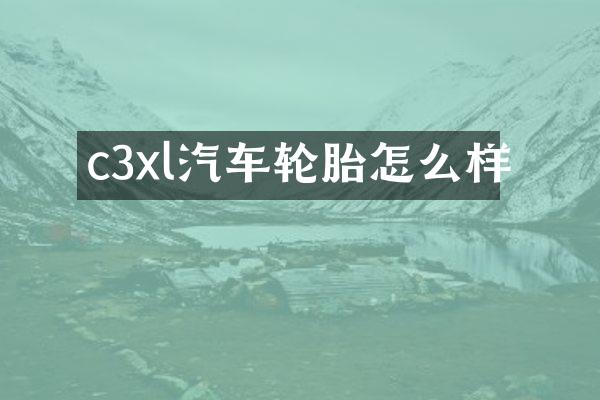c3xl汽车轮胎怎么样