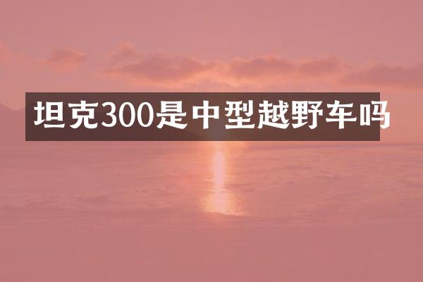 坦克300是中型越野车吗