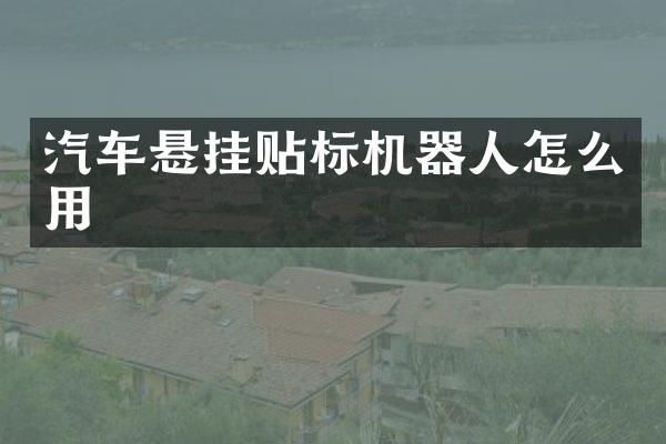 汽车悬挂贴标机器人怎么用