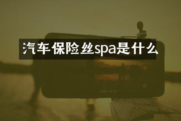 汽车保险丝spa是什么
