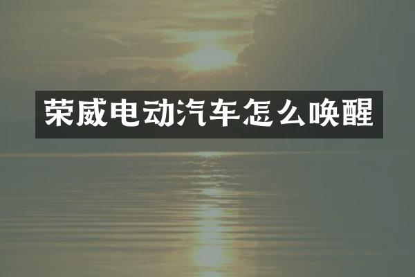 荣威电动汽车怎么唤醒