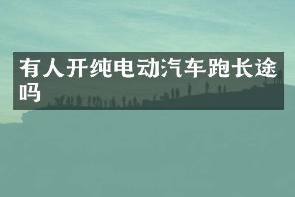 有人开纯电动汽车跑长途吗