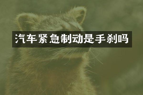 汽车紧急制动是手刹吗