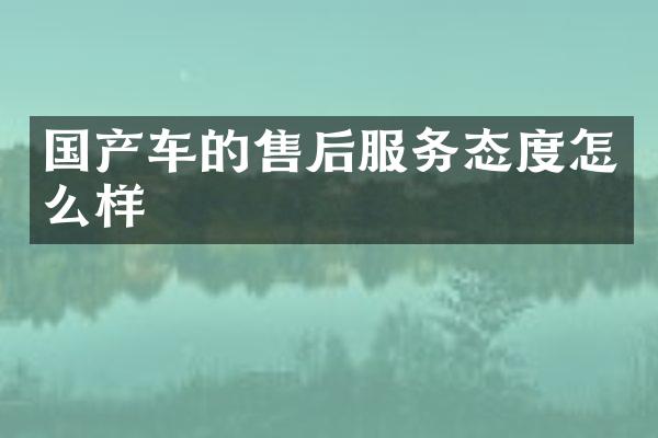 国产车的售后服务态度怎么样