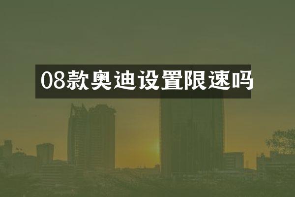 08款奥迪设置限速吗