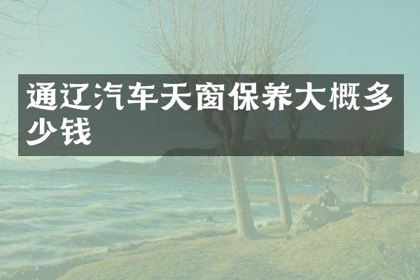 通辽汽车天窗保养大概多少钱