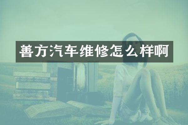 善方汽车维修怎么样啊