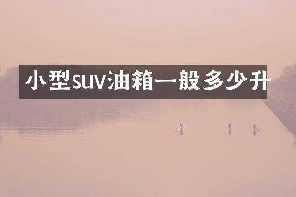 小型suv油箱一般多少升