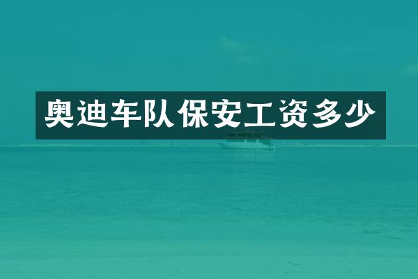 奥迪车队保安工资多少