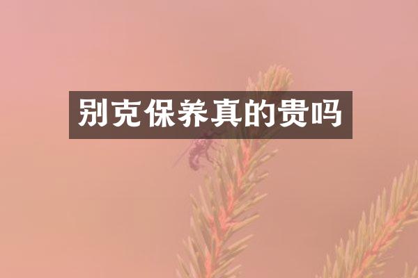 别克保养真的贵吗