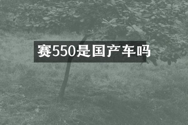 赛550是国产车吗