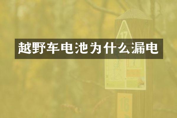 越野车电池为什么漏电