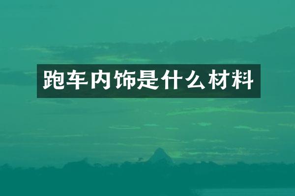 跑车内饰是什么材料