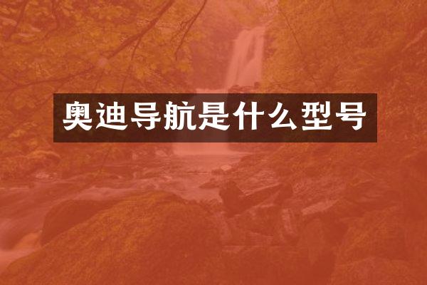 奥迪导航是什么型号