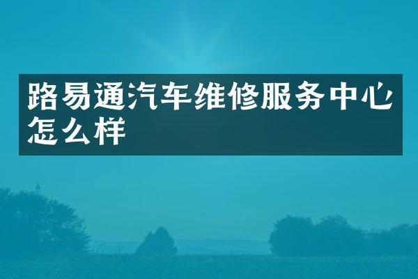 路易通汽车维修服务中心怎么样