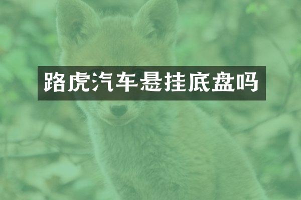 路虎汽车悬挂底盘吗