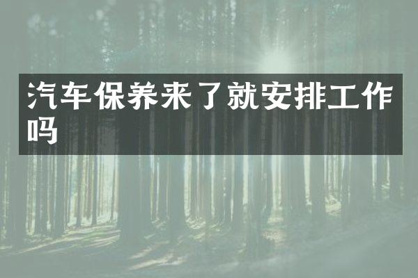 汽车保养来了就安排工作吗