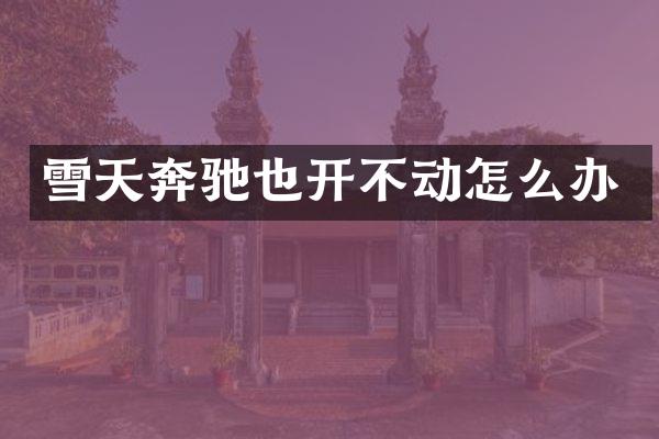 雪天奔驰也开不动怎么办